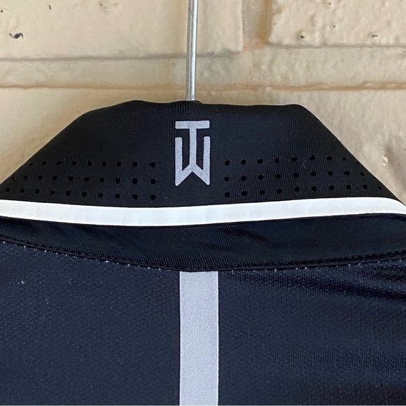 Nike Tiger Woods Collection Golf Polo Shirt Ombré Black Mens Size Medium M - Picture 4 of 8